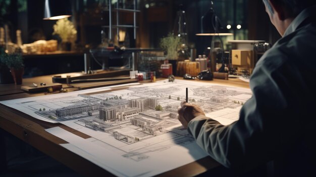 engineer-working-blueprint-construction_951562-2945